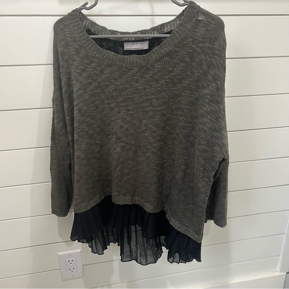 Addie Charcoal Gray Flowy Sweater